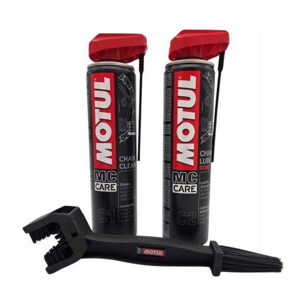 Zestaw do Czyszczenia łańcucha MOTUL Chain Care Kit (spray C1+ C2+SZCZOTKA)