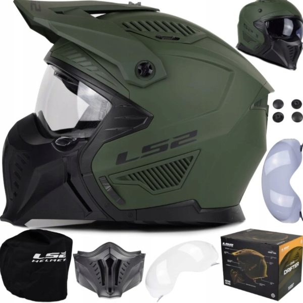 Kask LS2 OF606 Drifter Solid Matt Mili GREEN-06