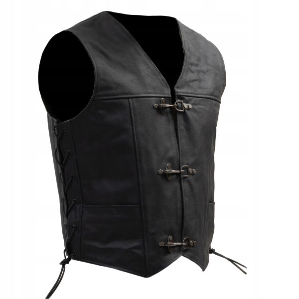Kamizelka motocyklowa skórzana BROGER Clubman Black