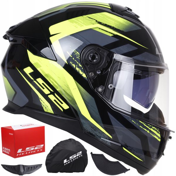 Kask LS2 FF808 Stream II Fury Black H-V Yel 06