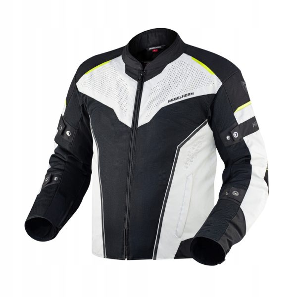 Kurtka tekstylna Rebelhorn Hiflow IV Black/Silver/Fluo Yellow 5XL