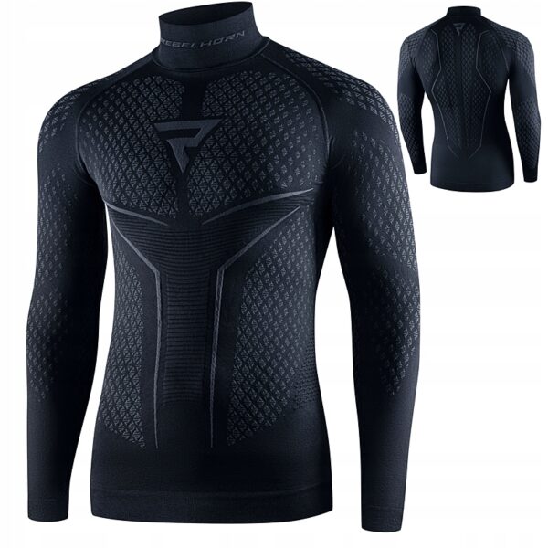Koszulka termoaktywna Z długim rękawem Rebelhorn Therm II Black/Grey /S