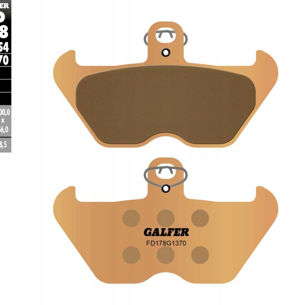 Galfer klocki Ham FD198G1370 MCB680 KH407/KH246 spiek Metal złote Streetbmw