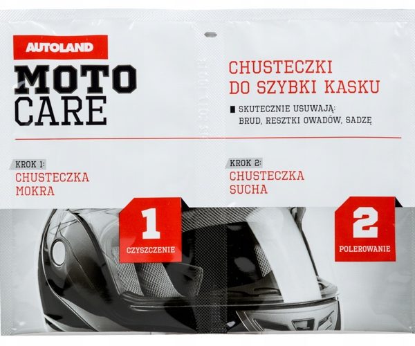 Chusteczki do kasku Sucha+mokra moto Care