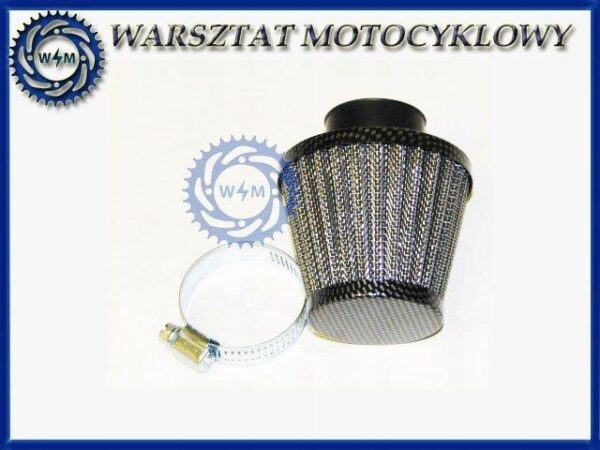 FILTR POWIETRZA STOŻEK CHROM CARBON 28mm WKŁAD