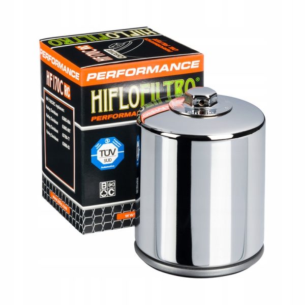 Hiflo filtr oleju HF170CRC Racing Harley-Davidson Chromowany