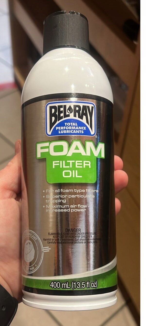 OLEJ DO FILTRÓW POWIETRZA GĄBKOWYCH SPRAY BEL-RAY 400ml