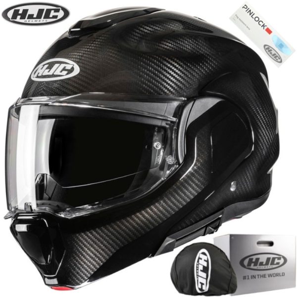 Kask motocyklowy HJC F100 Carbon Solid Black