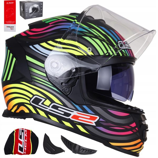 Kask LS2 FF800 Storm II Power Matt Black Rainbow - 06 S