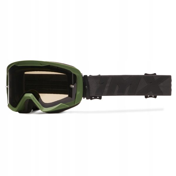 Gogle IMX Endurance Flip Green Matt/Black - szyba Dark Smoke + Clear