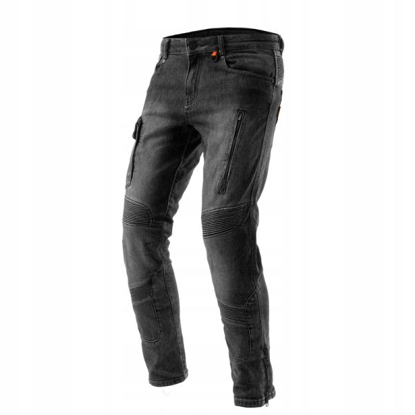 Jeansy motocyklowe Rebelhorn Vandal Washed Black Monolayer 34/34