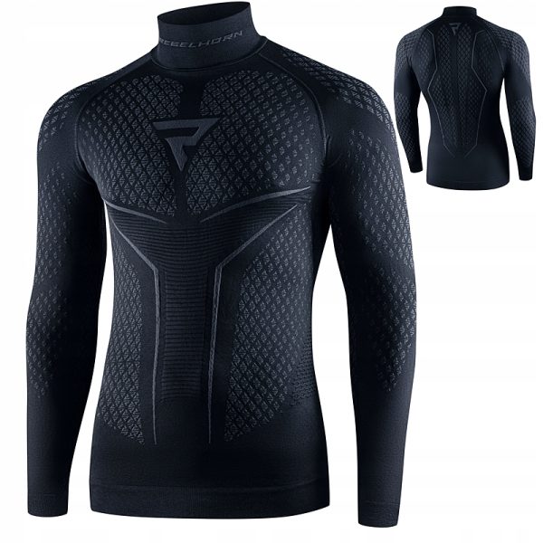 Koszulka termoaktywna Z długim rękawem Rebelhorn Therm II Black/Grey M