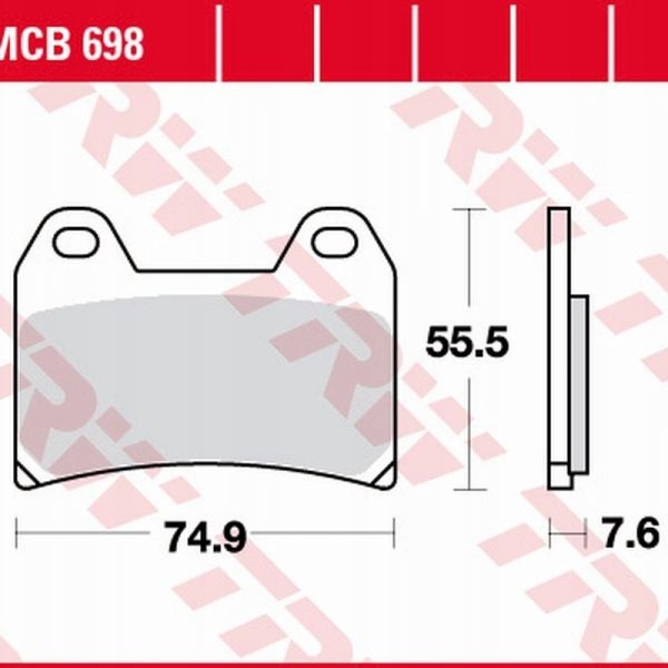 Klocki hamulcowe TRW MCB698 KH244