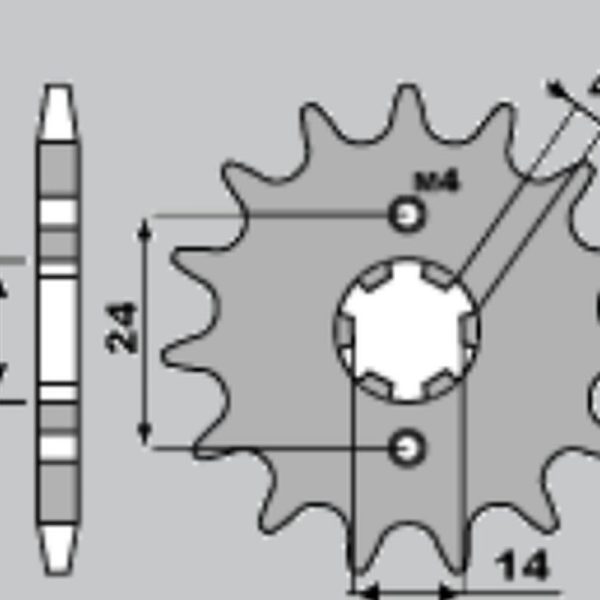 Zębatka przednia Jr aprilia Rs/Rx 50 '06-'11 (JTF1129.11) (łańc. 420)
